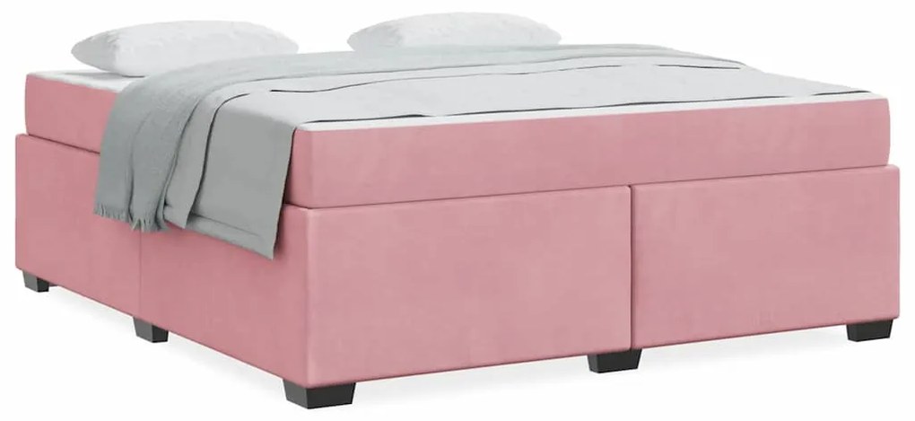 Estrutura da Cama Outros Rosa 180 x 200 cm Veludo