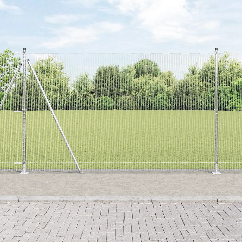 Cerca Hexagonal vidaXL 1.4x50 m Aço Galvanizado