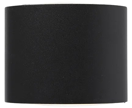 Candeeiro de parede exterior moderno preto com LED IP44 - Ovum Moderno