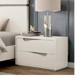 Mesa de cabeceira IGOR (60cm | Personalizavel) - Bege, Lacado / MDF