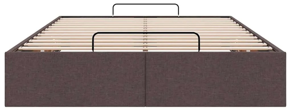 Estrutura de cama otomana sem colchão 120x190cm castanho escuro