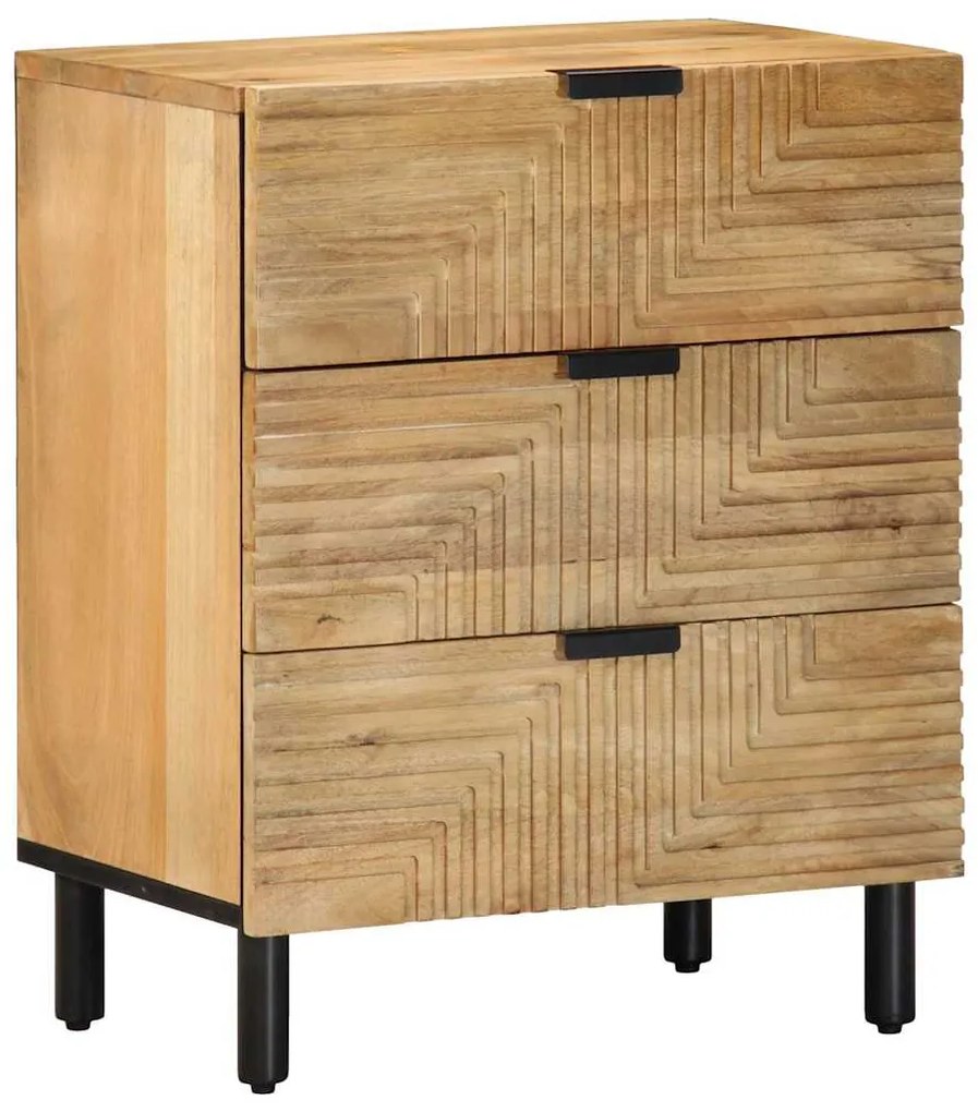 vidaXL Mesa de cabeceira 50x33x60 cm madeira de mangueira maciça