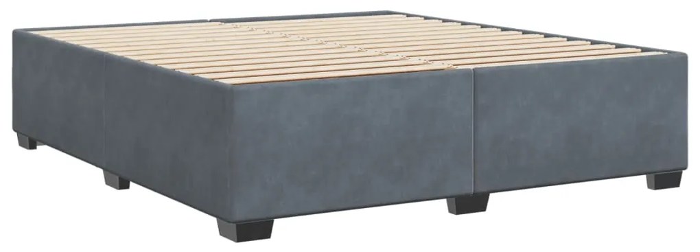 Estrutura de cama sem colchão 180x200 cm veludo cinzento-escuro