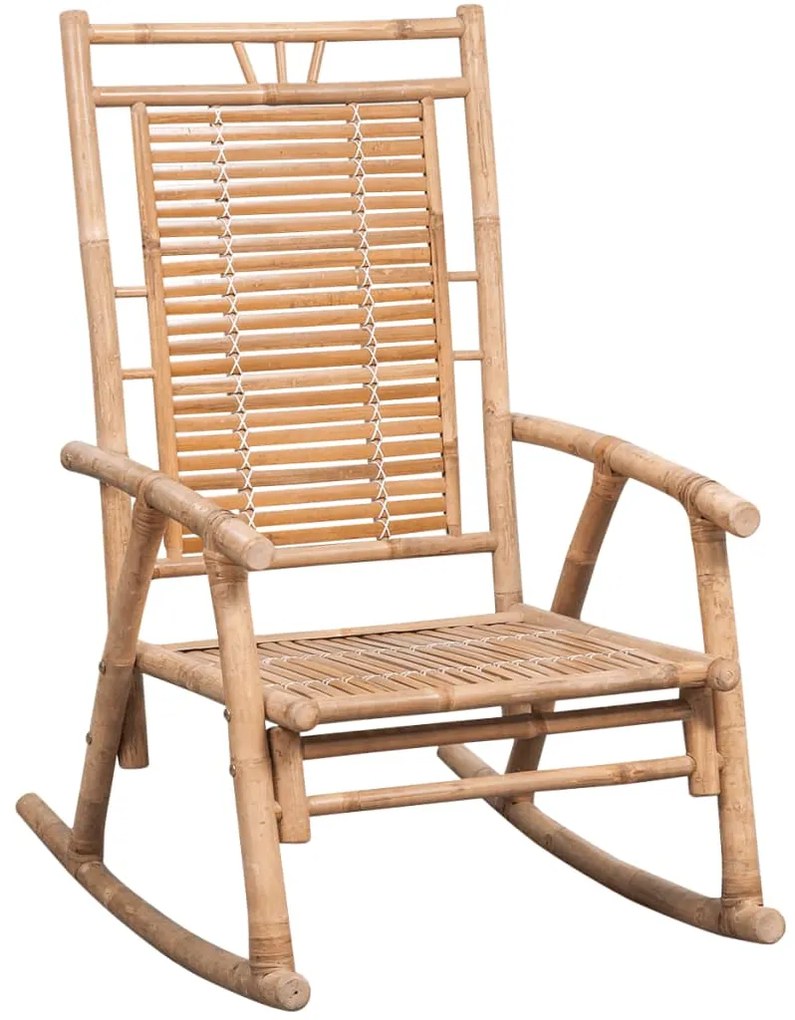 Cadeira de baloiço com almofadão bambu