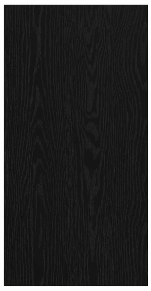 Armário de TV de Parede em Carvalho Preto - 37 x 37 x 72 cm, Feito em
