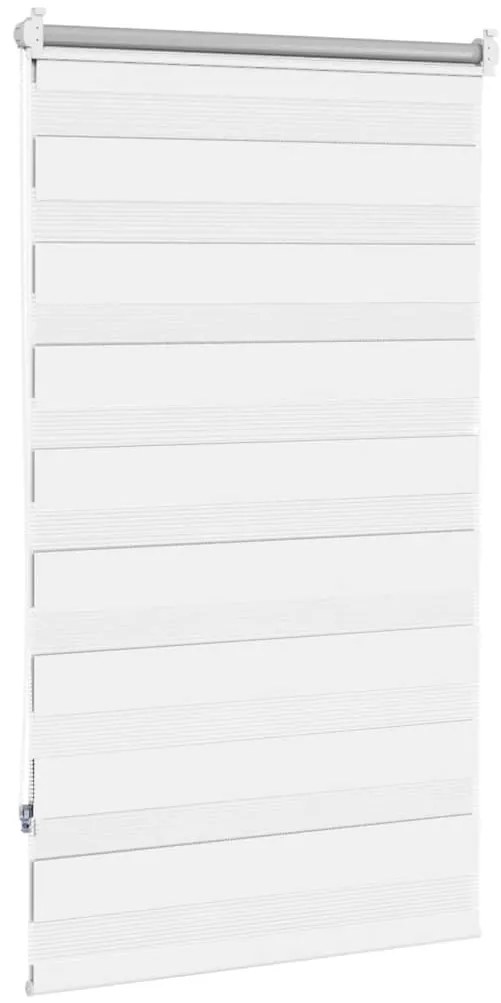 Estore de rolo 70 x 120 cm, linhas de zebra / Branco