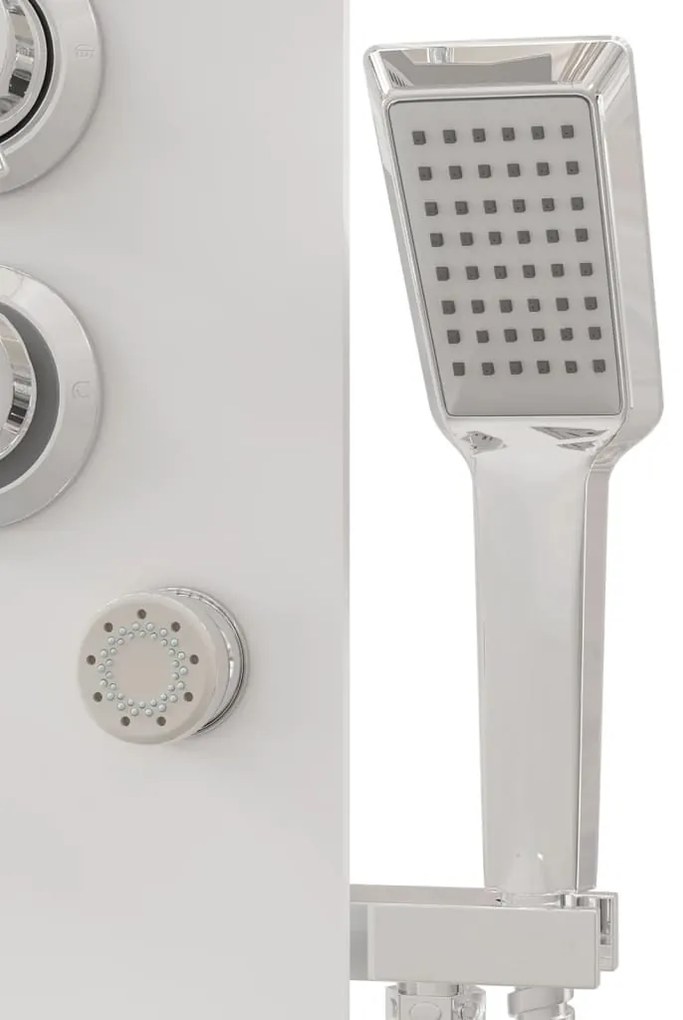 Coluna de duche vidro 25x47,5x130 cm branco