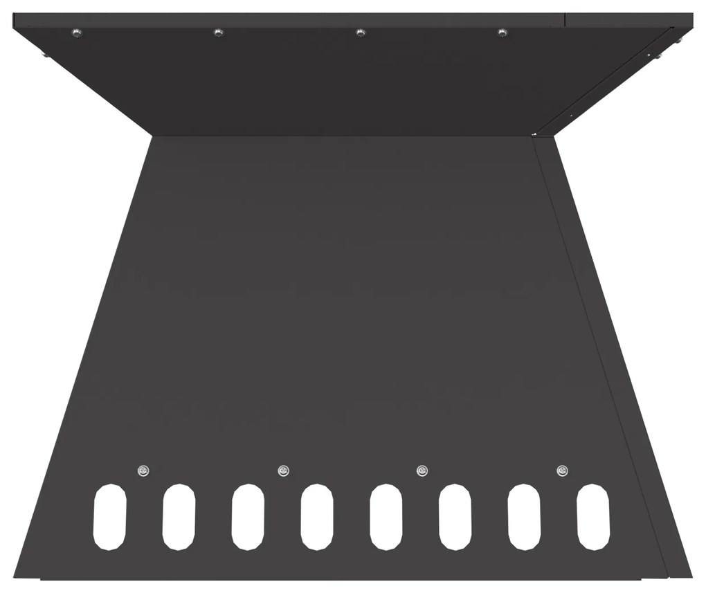 Fogueira vidaXL Preta 48x48x40 cm em Aço