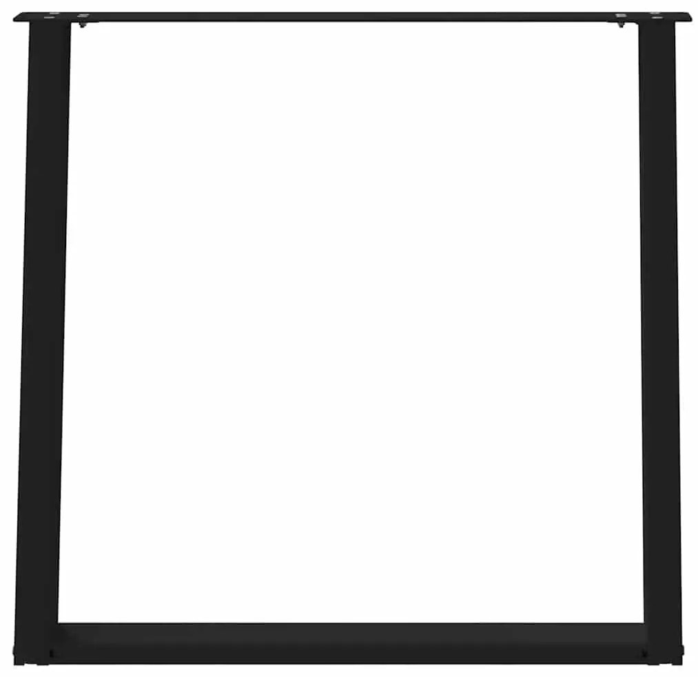 Pés de mesa de jantar em forma de U, 2 peças, preto, 70 x (72-73) cm,