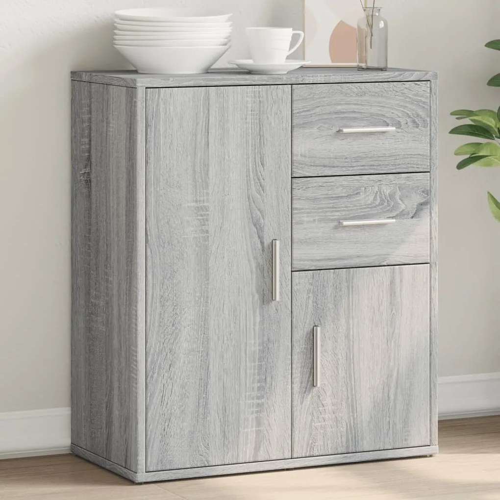 vidaXL Aparador 60x31x70 cm derivados de madeira cinzento sonoma