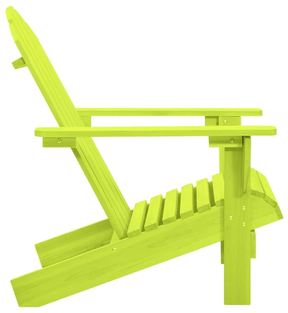 Cadeira Adirondack para jardim abeto maciço verde