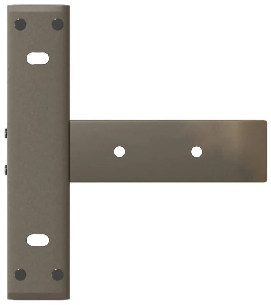 Pés de mesa de console em forma de T, 2 peças, preto, 38x25x(72-73) cm