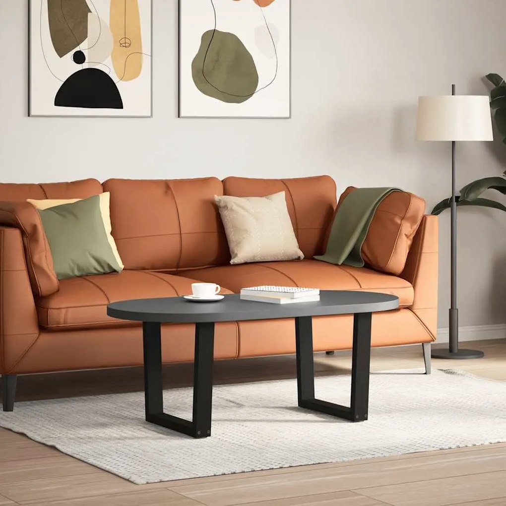Pés para mesa de centro em V 2 peças preto 60x(42-43,3) cm aço