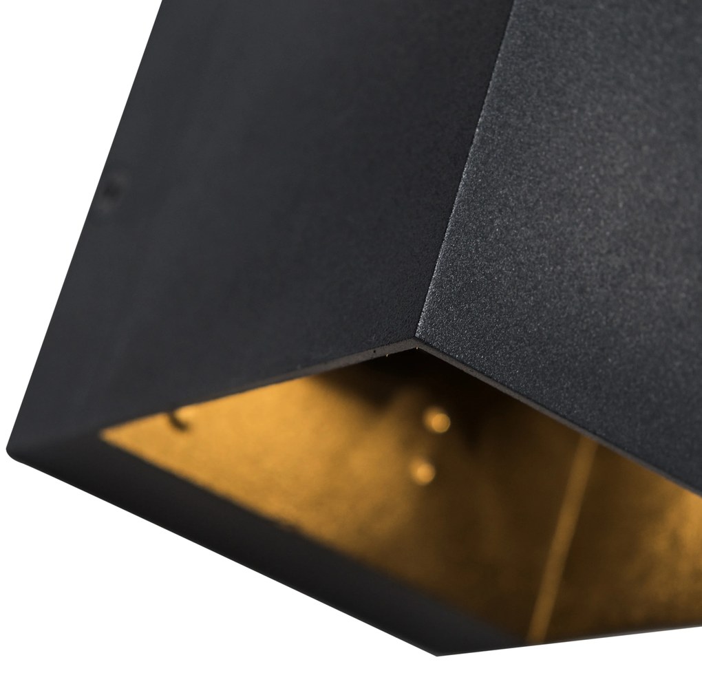 Candeeiro de parede moderno preto com efeito de luz - Transfer Design,Industrial,Moderno
