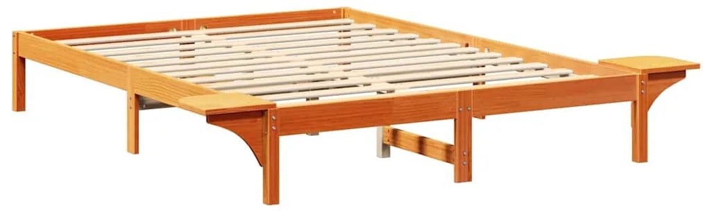 Estrutura de cama com mesas de cabeceira Castanho 140 x 200 cm
