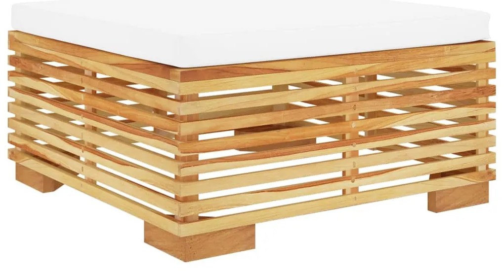 2 pcs conjunto lounge de jardim madeira de teca maciça