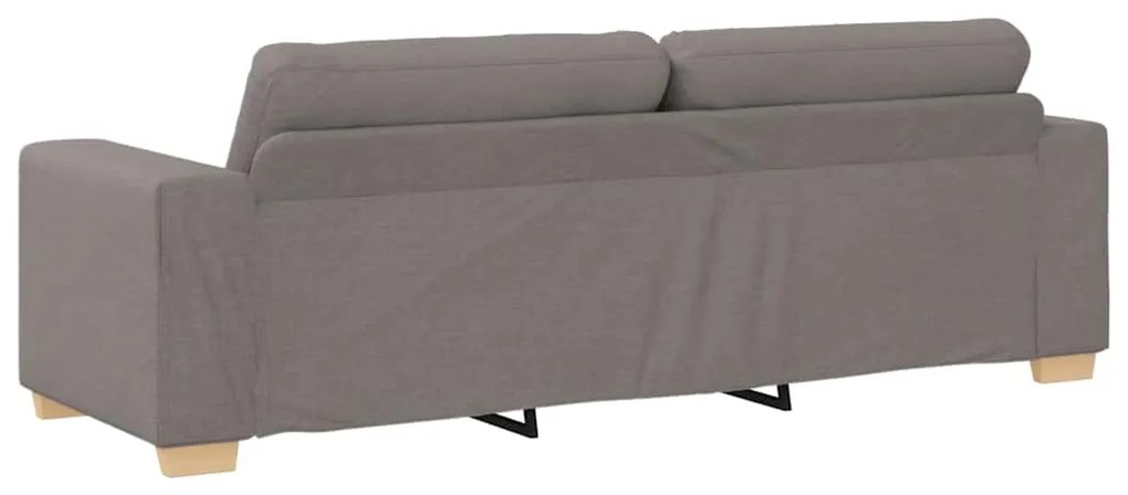 Conjunto de Sofá com Almofadas de Tecido Taupe