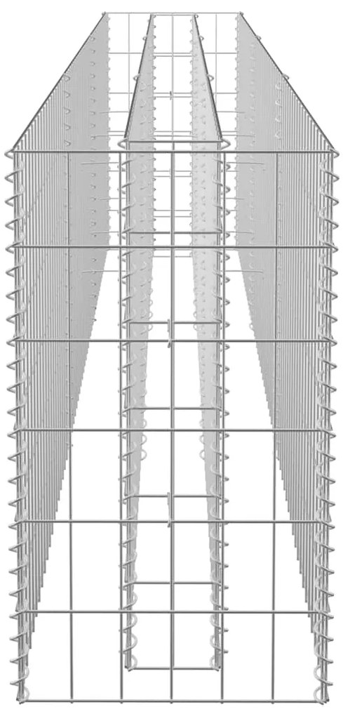 Canteiro elevado/cesto gabião 270x30x60 cm aço galvanizado