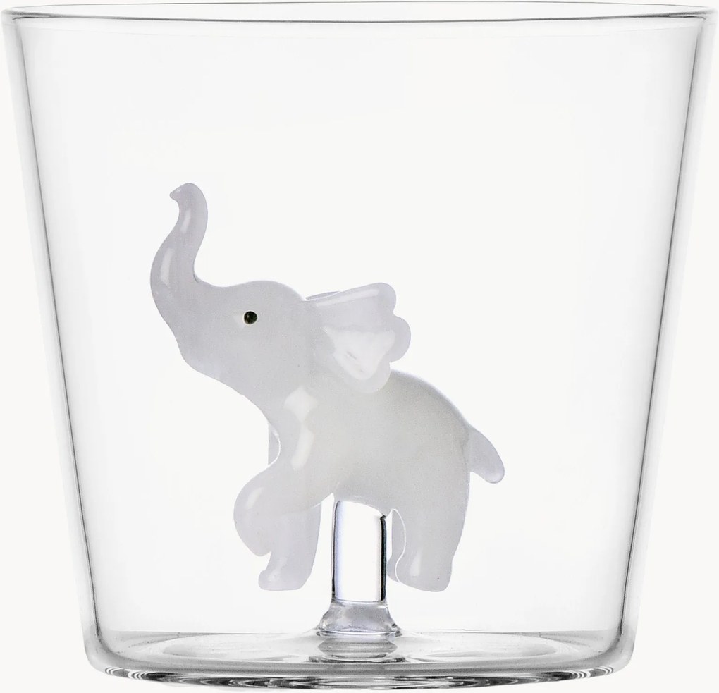 Copo em vidro de borossilicato artesanal White Elephant