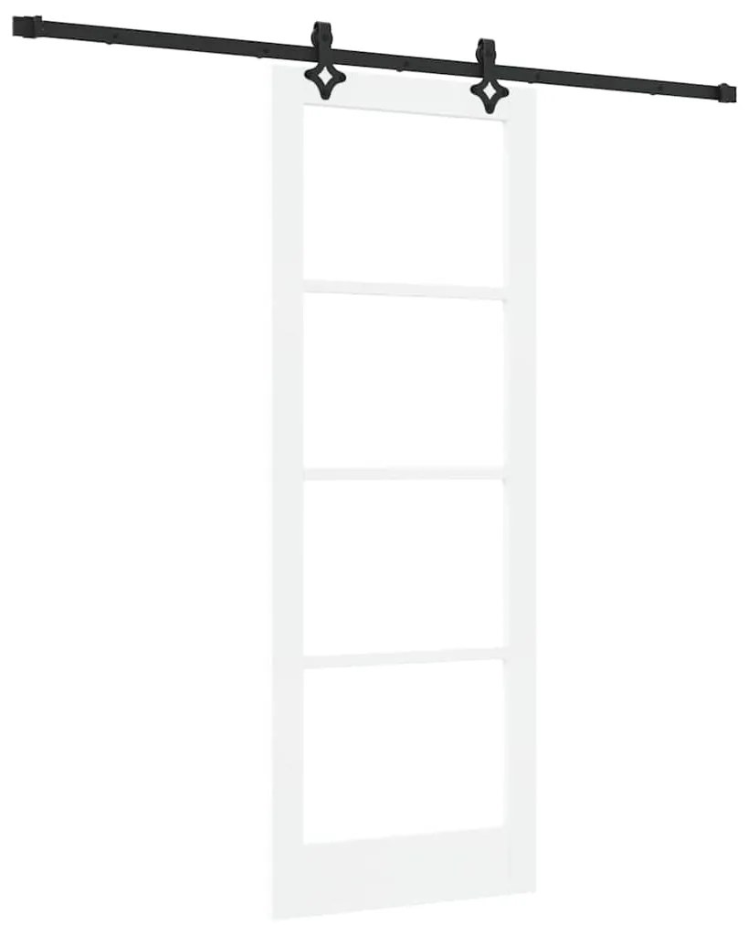 Porta Deslizante vidaXL com Conjunto de Ferragens Branco 78x211 cm Mad
