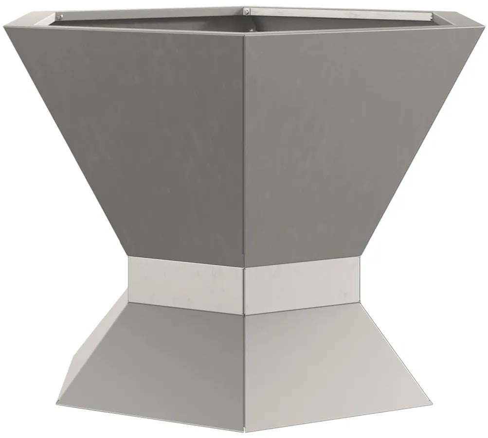 Caminha Hexagonal para Fogo 50x50x40 cm em Aço Envelhecido