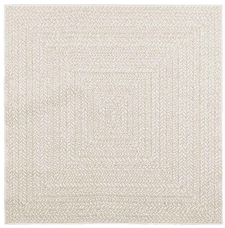 Tapete ZIZUR creme 120x120cm aspeto de juta interior e exterior