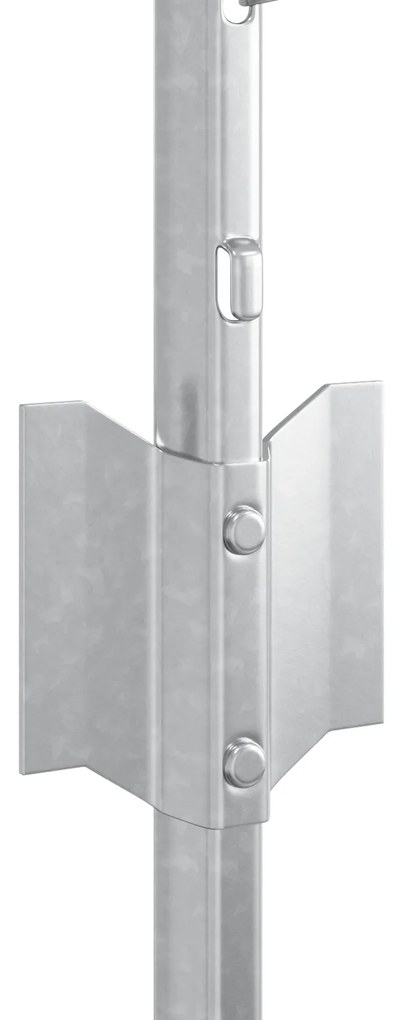 Postes de Cerca 11 pcs Canal U 60 cm Aço Galvanizado