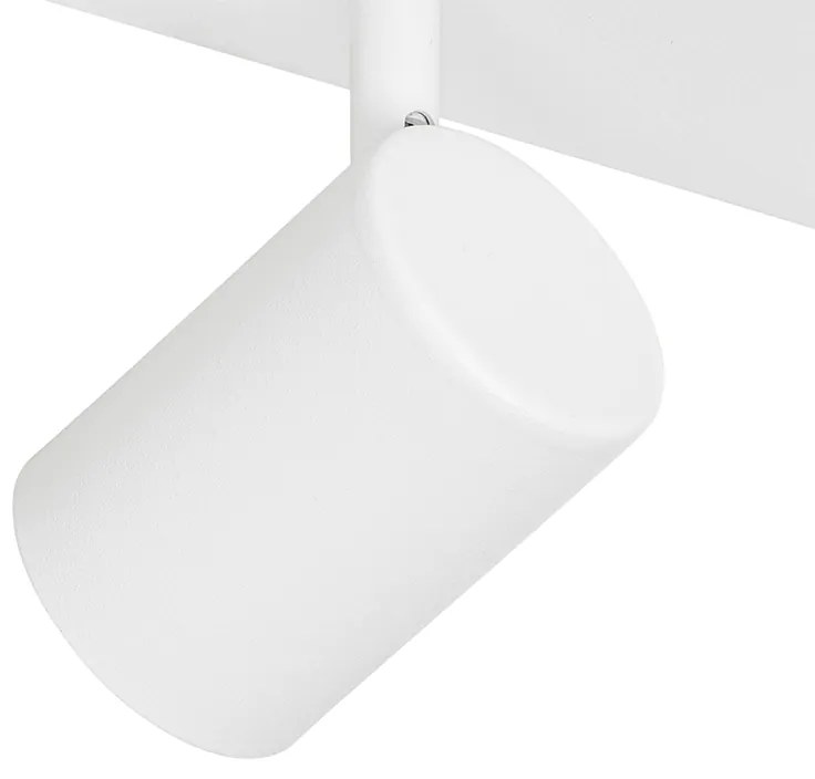 Plafon moderno branco 3-luzes ajustável retangular - Jeana Moderno