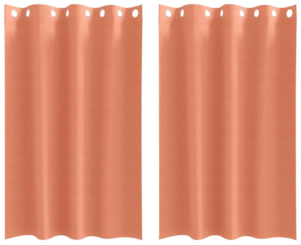 Cortinas com cortinas 2 pcs Terracota 175 x 140 cm Poliéster