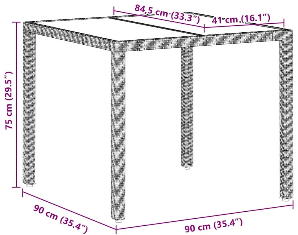 Conjunto de Jantar para Jardim 5 pcs Cinzento-claro