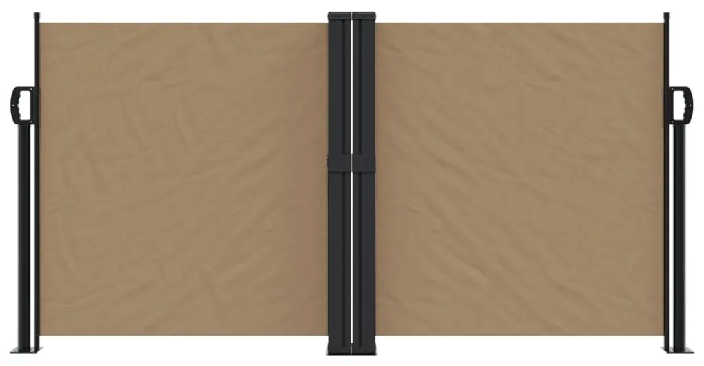 Toldo lateral retrátil 120x600 cm cinzento-acastanhado