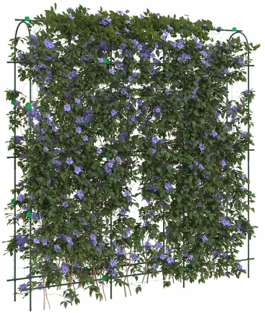 vidaXL Treliças jardim p/ plantas trepadeiras 2 pcs estrutura em U aço