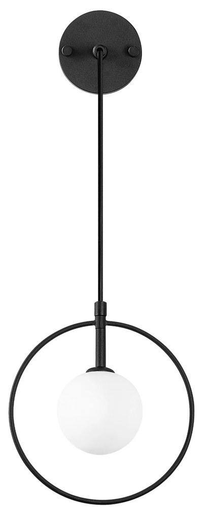 Aplique de Parede Geometri – Preto/Branco – 21 x 15 cm