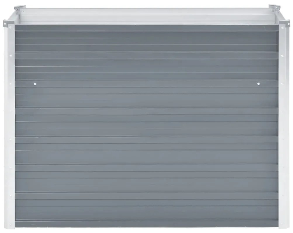 Canteiro elevado de jardim aço galvanizado 100x40x77cm cinzento