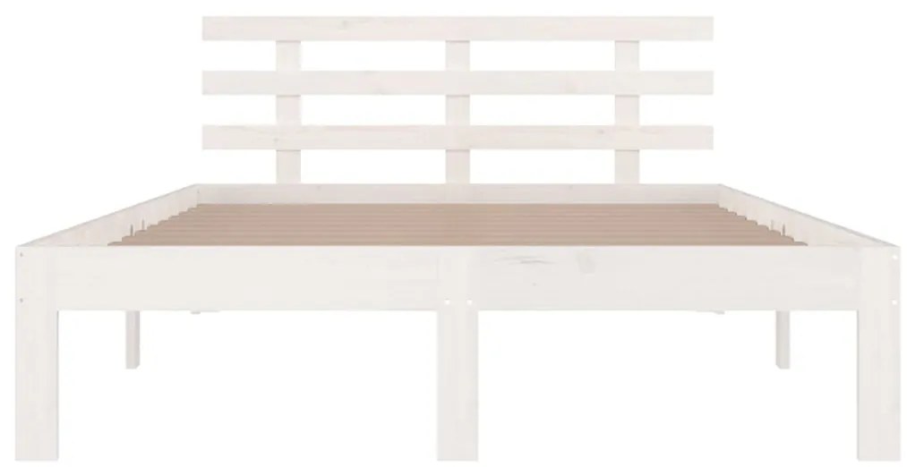 Estrutura de cama 120x200 cm madeira maciça branco