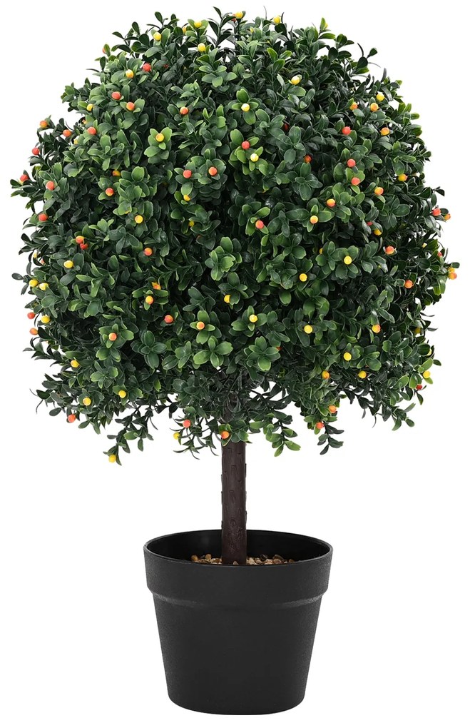 Árvore Artificial vidaXL com Frutas e Vaso 35x50 cm Verde