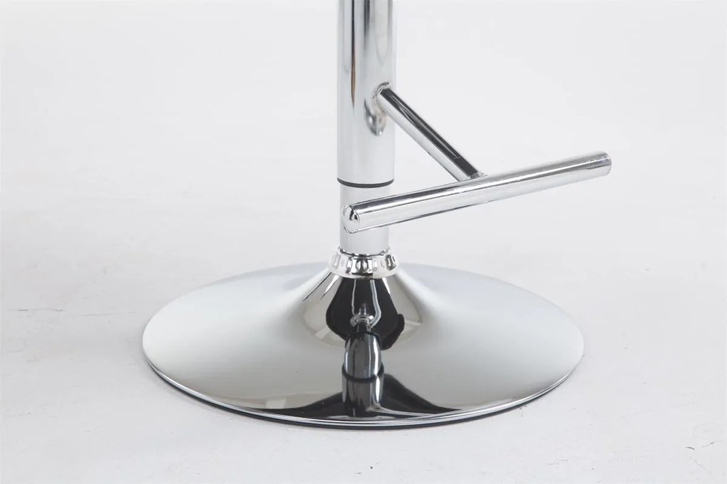 Banco de bar Los Angeles em tecido 60 x 93-113 x 56 cm Cinzento