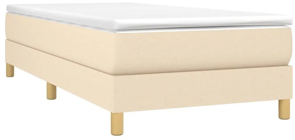 Cama com molas/colchão 90x200 cm tecido cor crème