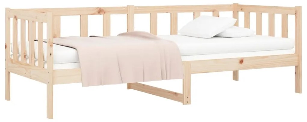 Sofá-cama sem colchão 80x200 cm madeira de pinho maciça