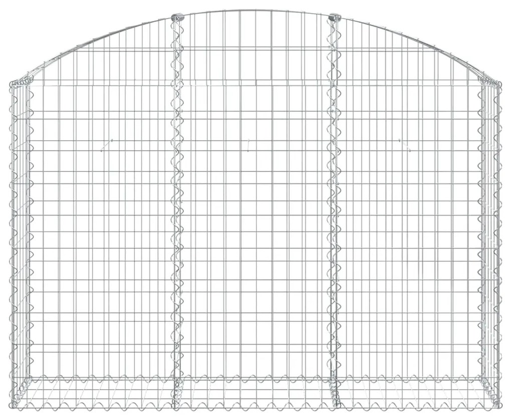 Cesto gabião arqueado 150x30x100/120 cm ferro galvanizado