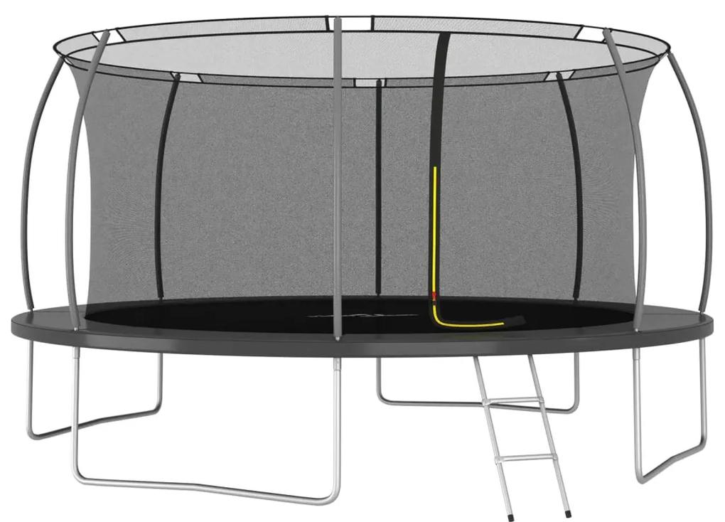 92952 vidaXL Conjunto de trampolim redondo 460x80 cm 150 kg