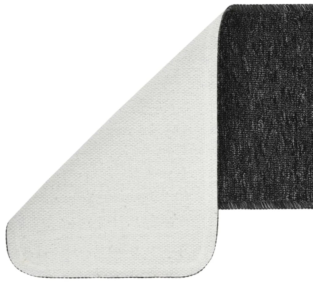Tapetes antiderrapantes retang. escadas 15pcs 60x25cm antracite