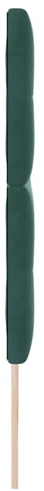Cabeceira LED vidaXL Verde Escuro 100 cm Veludo