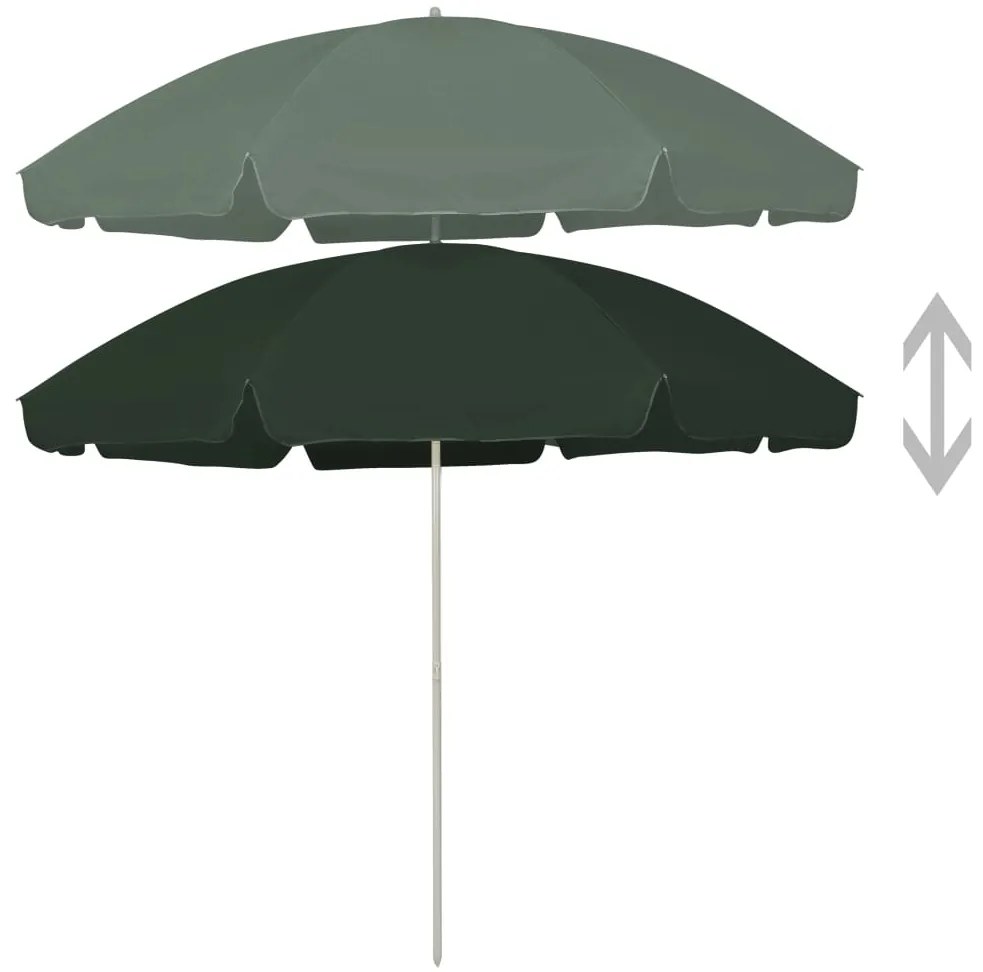 Guarda-sol de praia 300 cm verde