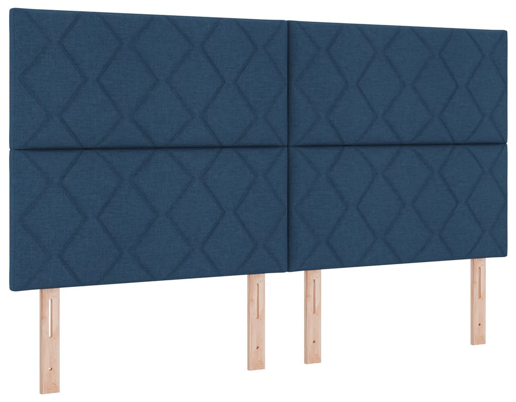 Cama vidaXL Azul 180x200 cm em Tecido