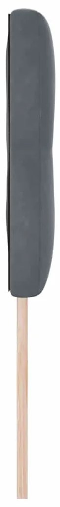 Cabeceira LED vidaXL Botão Almofadado Cinza Escuro 72 cm em Veludo