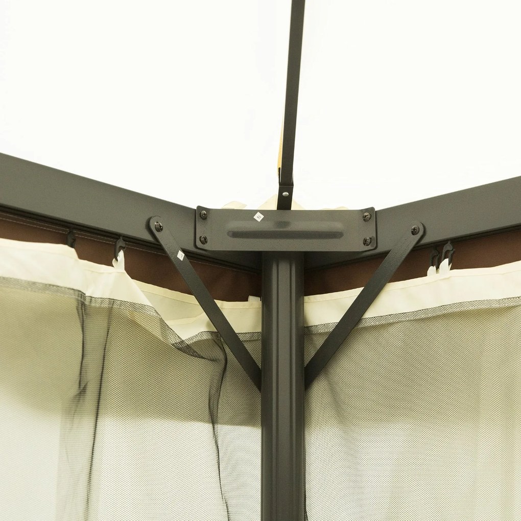 Pérgola de Jardim Braga – 4x3 m – Alumínio – Cortinas e Mosquiteiras –
