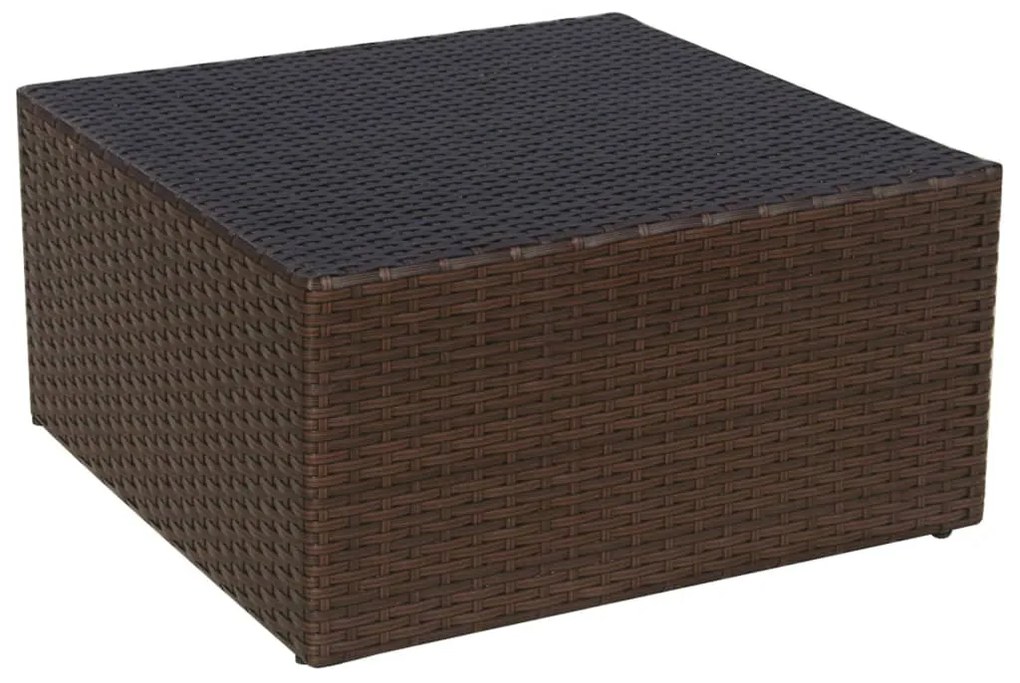 Cadeira de jardim com banco vime castanho