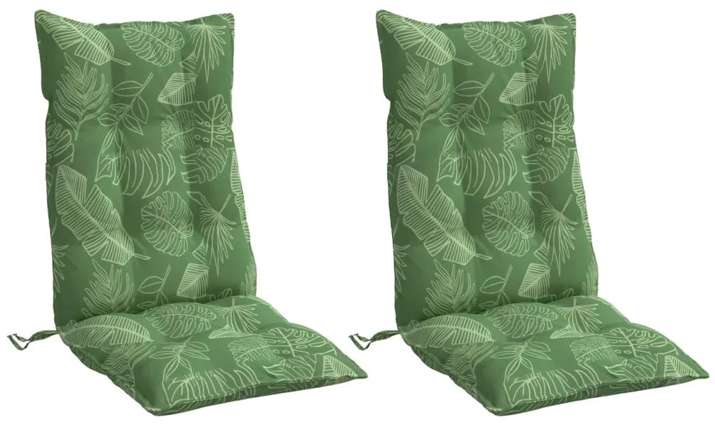 Almofadões p/ cadeira encosto alto 2 pcs tecido oxford folhas