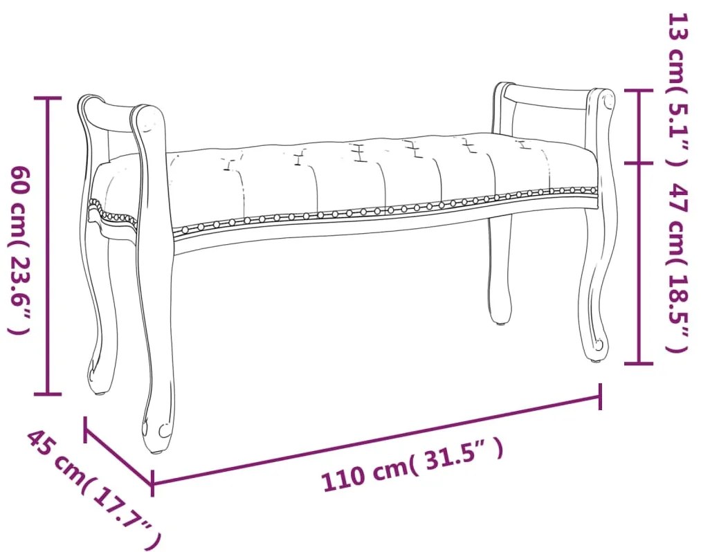 Banco 110x45x60 cm linho